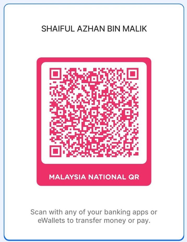 QR Pay daripada rujukan asal untuk bayaran RM39